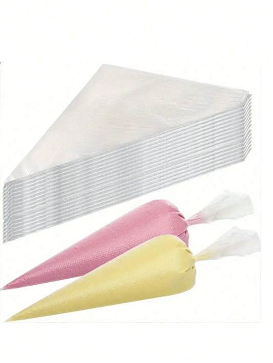 20/50/100/200pcs Disposable Piping Bags- For Cake Decorating, Cookies, Cupcakes And DIY Desserts, Essential For Kitchen And Catering