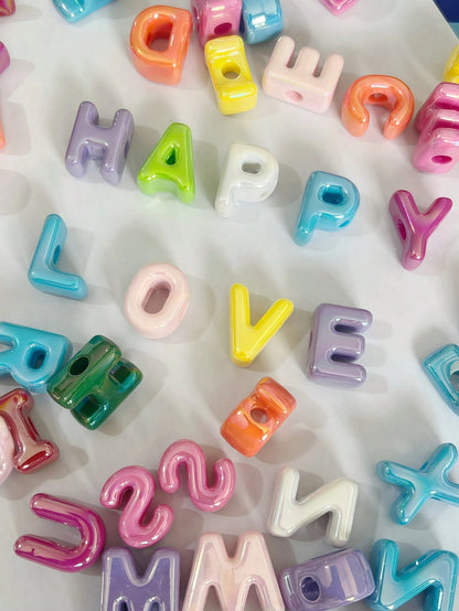 20/50pcs Random Style Acrylic Colorful Letter Beads, Includes 26 Creative English Letters (Upgraded Version), DIY Beading Accessories, Suitable For Making Bracelets, Necklaces, Keychains, Pet Collars