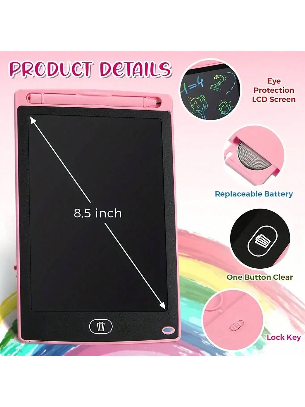 20 Pack LCD Writing Board For Kids, Doodle Board Reusable Board Screen Drawing Pad Erasable Painting Pads Educational Toy For 3-8 Years