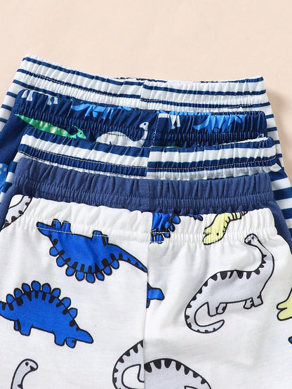 20 Pcs Baby Boy Summer Outfit Set: 5 Pcs Rompers + 5 Pcs Pants + 5 Pcs Hats + 5 Prs Mittens