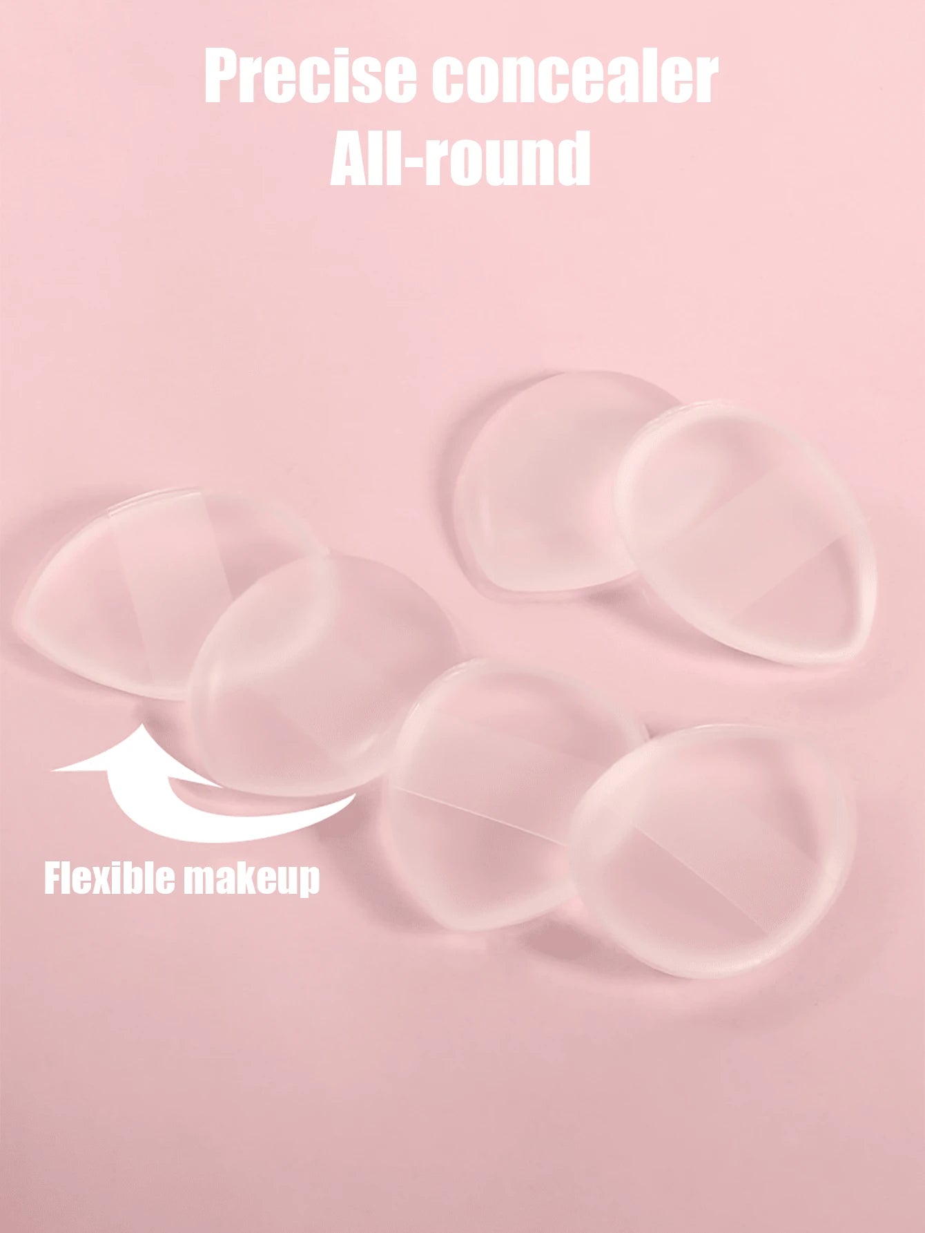 [2024 New]Silicone Makeup Sponge 6/3/1pc Non-Absorbent Portable Travel Beauty Tool Concealer Foundation Touch-Up Washable And Reusable