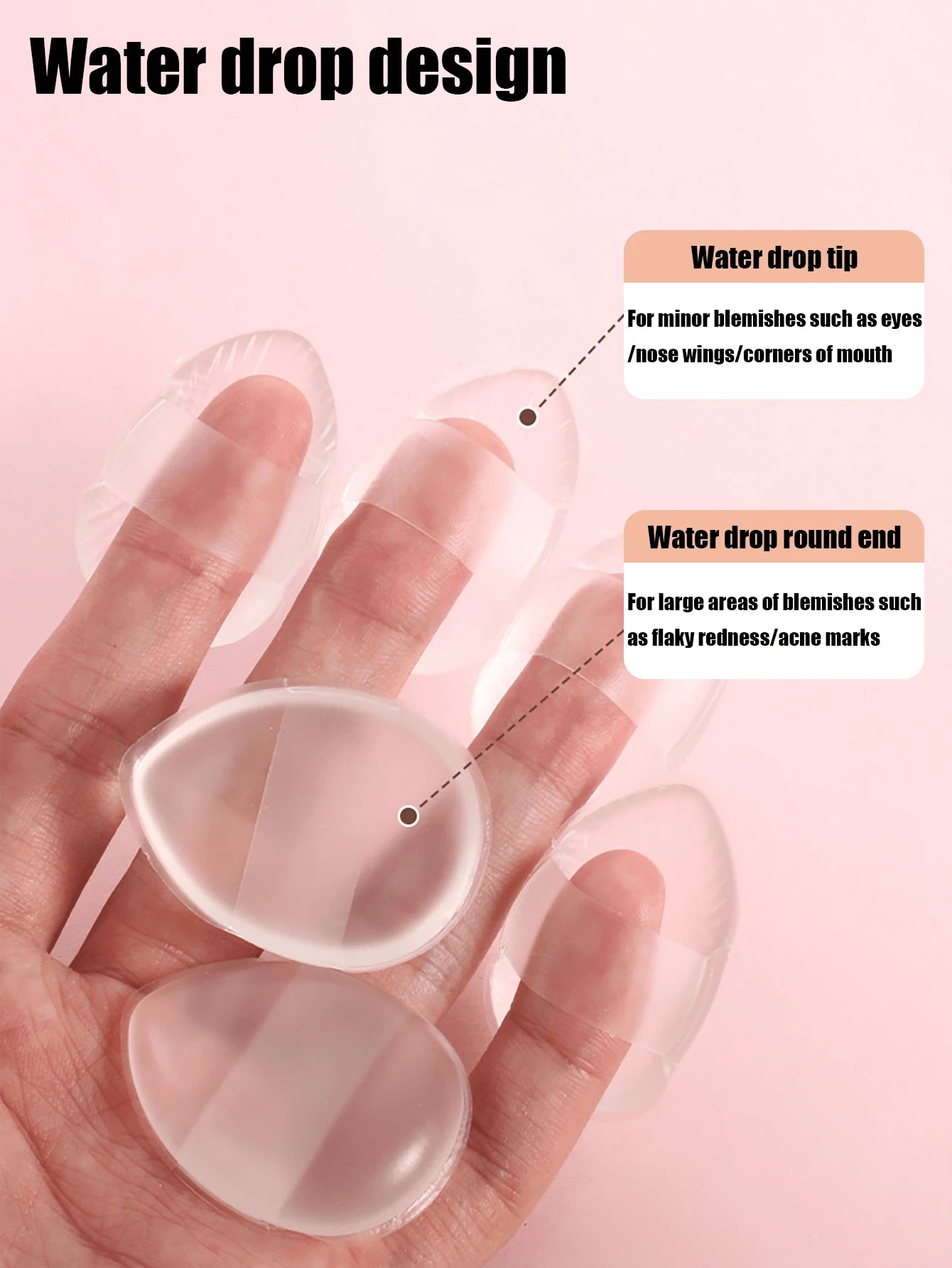 [2024 New]Silicone Makeup Sponge 6/3/1pc Non-Absorbent Portable Travel Beauty Tool Concealer Foundation Touch-Up Washable And Reusable