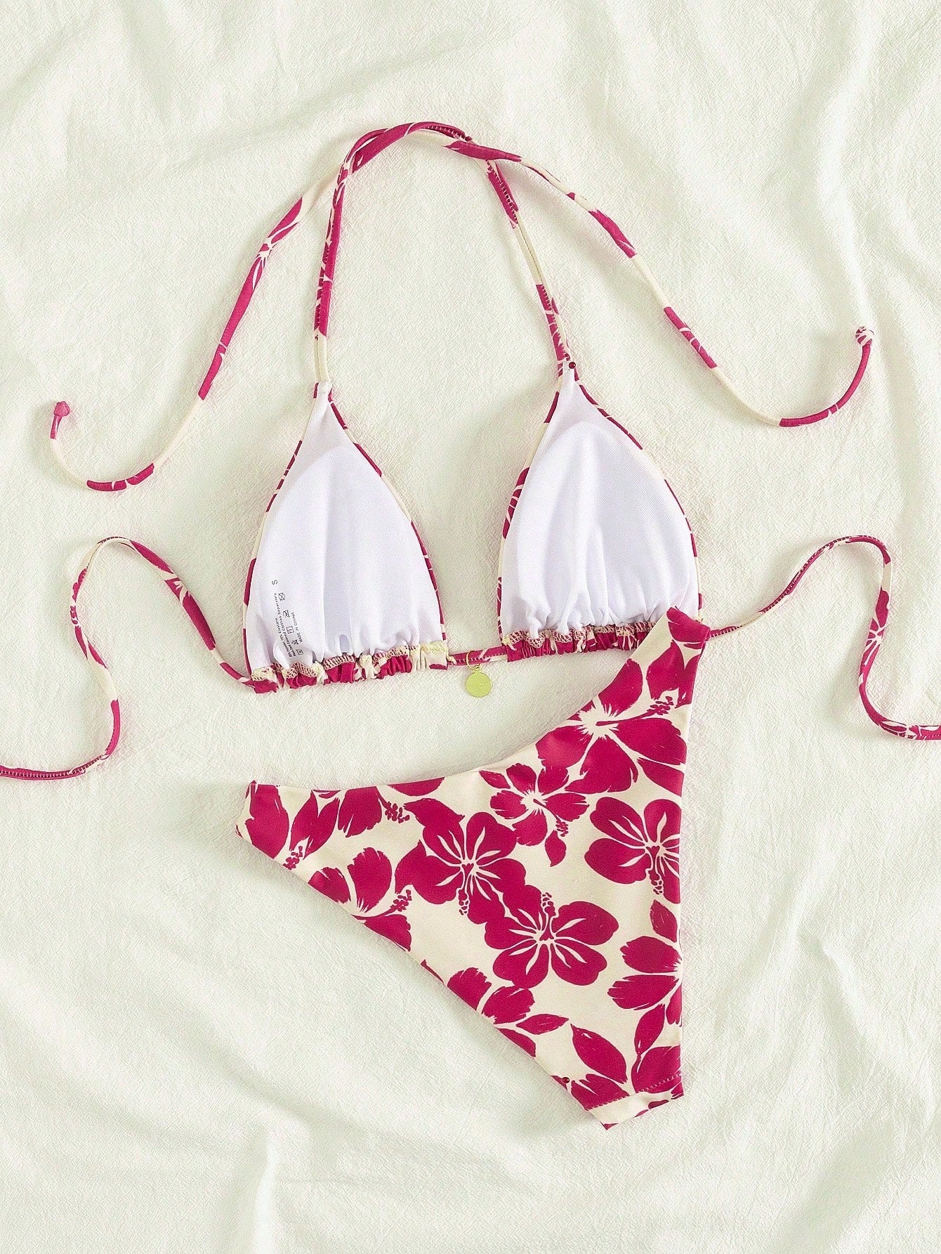 2026 Beach Women Bathing Suits Summer Outfits Women Bathing Suits Women Bikini Sets Floral Top Women Two Pieces Sets Flower Top Two Vacation Casual