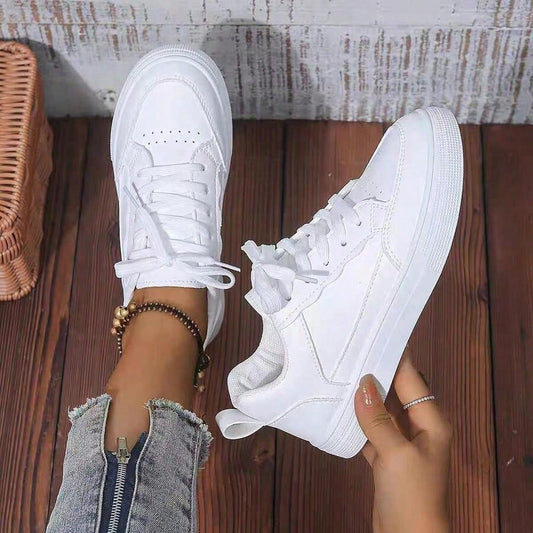 2026 New Style Women's White Shoes, Casual Sports Shoes,Low-Top Flats, Fashionable White Shoes, Daily Wear Women's Shoes, Breathable Sneakers