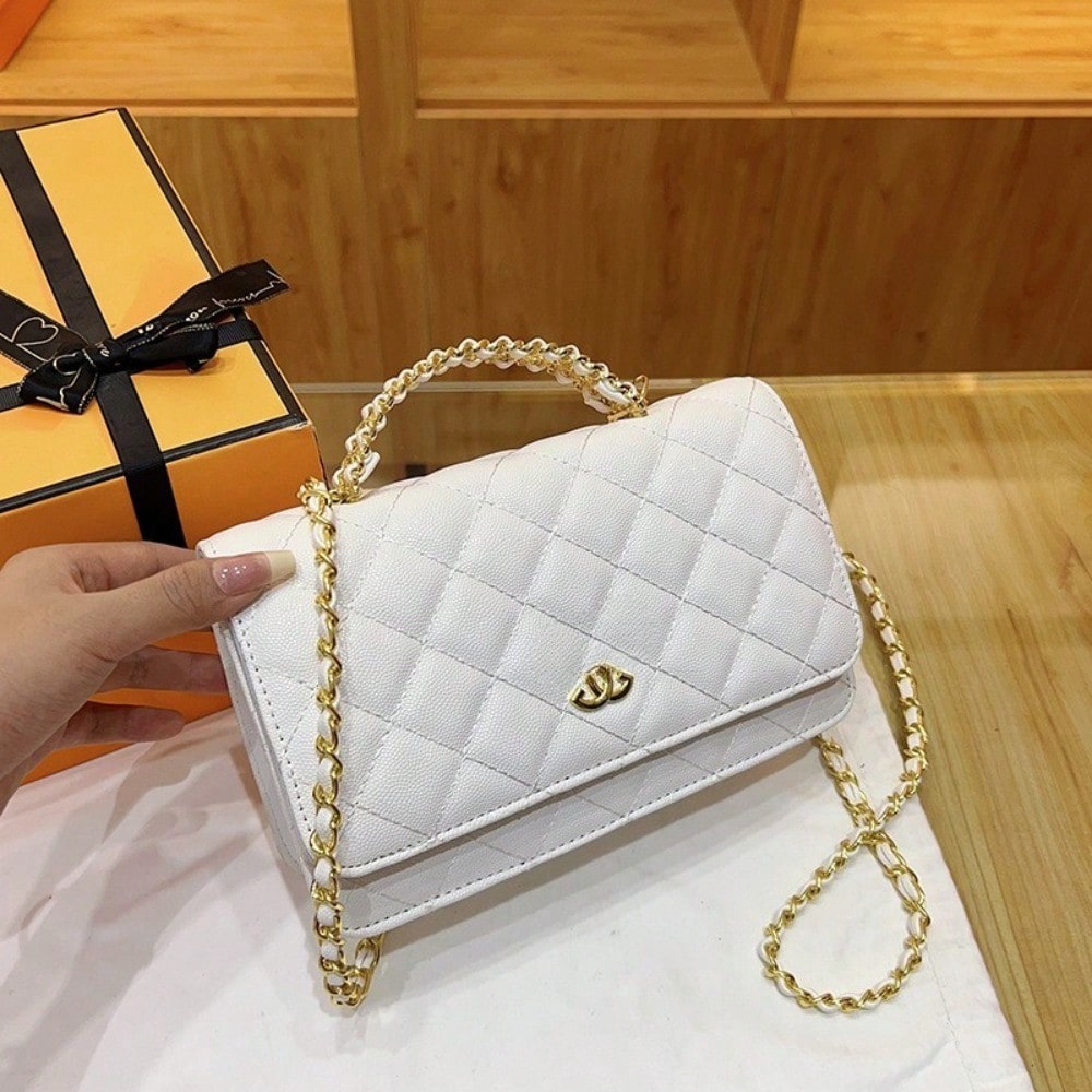 2026 New Women Fashion Bag, Versatile Shoulder Crossbody Purse, Luxury Diamond Lattice Chain Square Bag, Ideal Gift