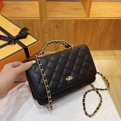 2026 New Women Fashion Bag, Versatile Shoulder Crossbody Purse, Luxury Diamond Lattice Chain Square Bag, Ideal Gift