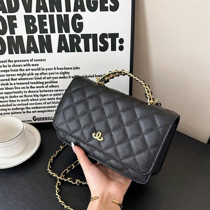 2026 New Women Fashion Bag, Versatile Shoulder Crossbody Purse, Luxury Diamond Lattice Chain Square Bag, Ideal Gift