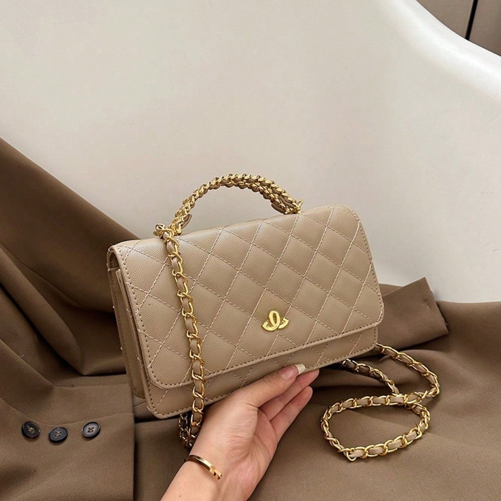 2026 New Women Fashion Bag, Versatile Shoulder Crossbody Purse, Luxury Diamond Lattice Chain Square Bag, Ideal Gift