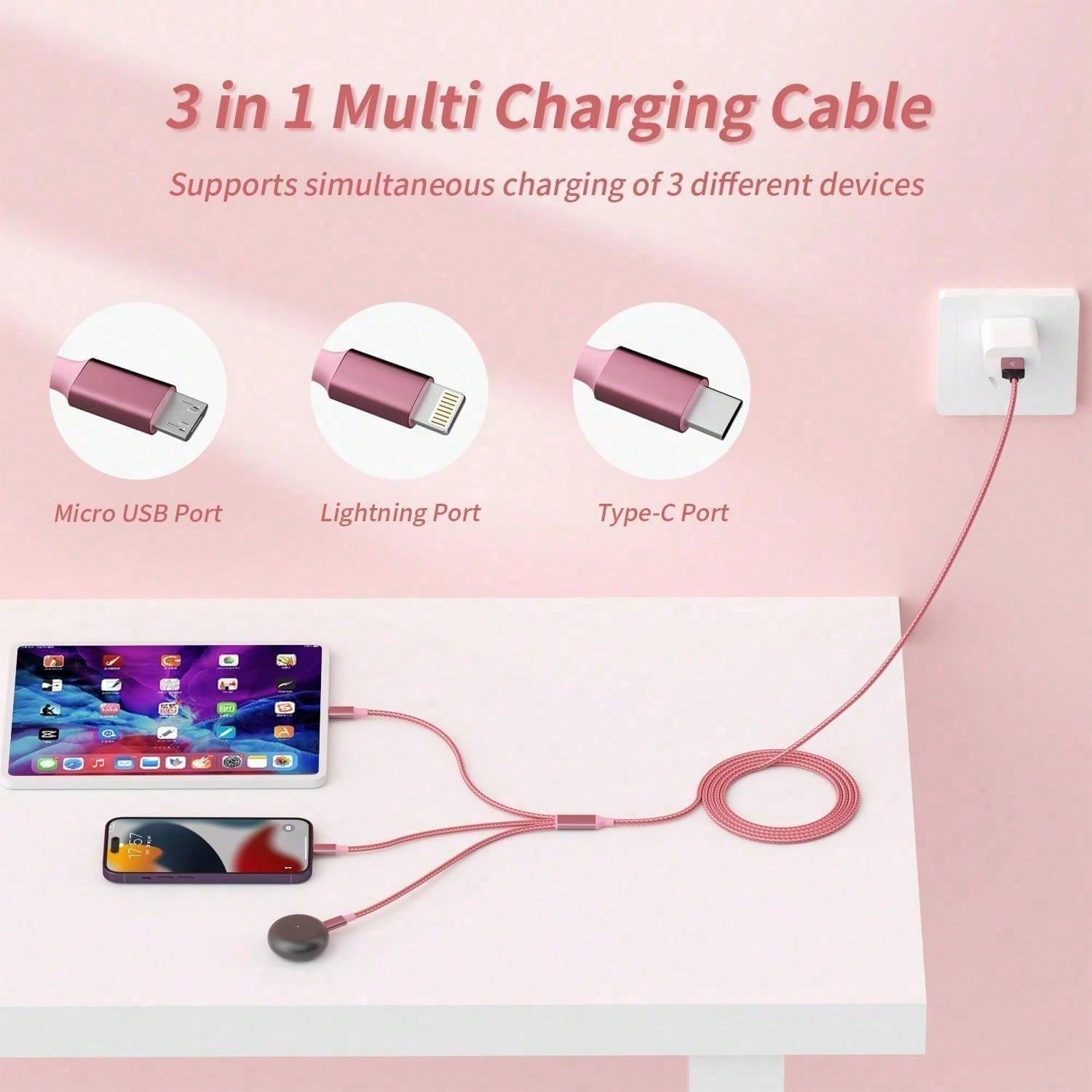 2026 Upgraded Retractable Car Charger, 4 In 1 Super Fast Vehicle Phone Charger Adapter,66W USB C Car Accessories Adapter Compatible With Iphone 16 USB C Charger Fast Charging,Universal For SUV, Sedan