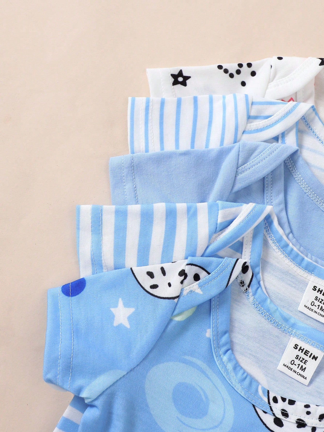 20pc Baby Boy Clothing Set: 5 Bodysuits + 5 Pants + 5 Hats + 5 Pairs Of Gloves, Summer
