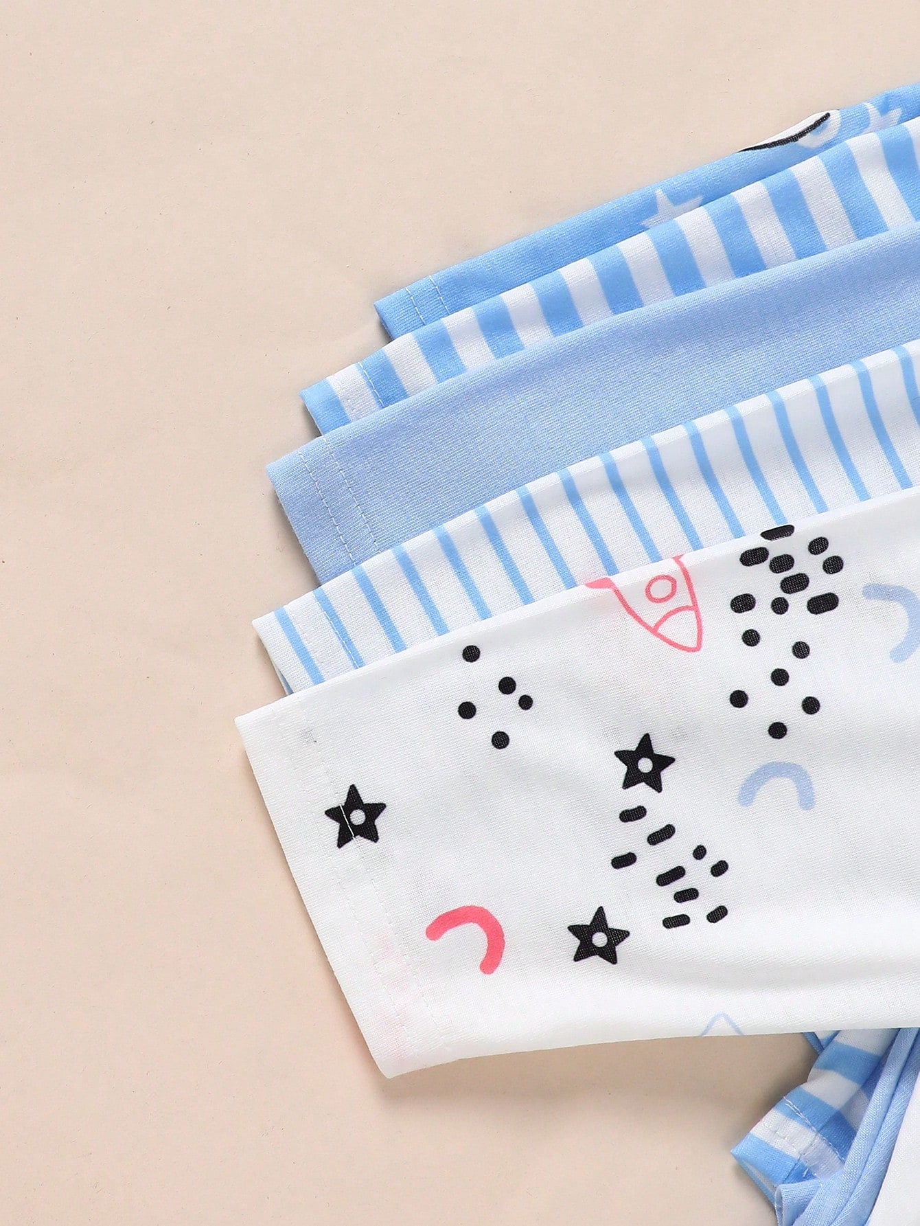20pc Baby Boy Clothing Set: 5 Bodysuits + 5 Pants + 5 Hats + 5 Pairs Of Gloves, Summer