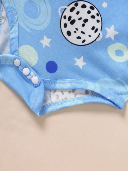20pc Baby Boy Clothing Set: 5 Bodysuits + 5 Pants + 5 Hats + 5 Pairs Of Gloves, Summer