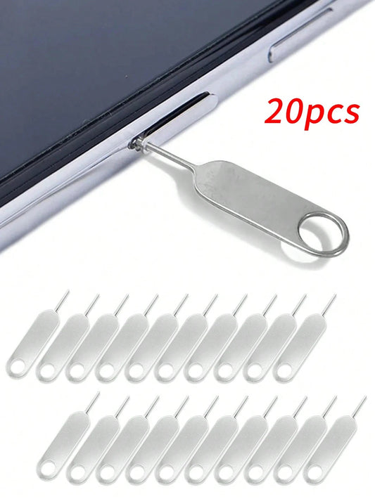 20pcs Aluminum Alloy SIM Card Removal Tool Tray Eject Pin Ejector Needle Key Remover For Phone