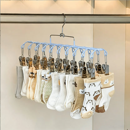 20pcs Baby Clothes Hanger, Infant Bib Socks Drying Rack, Multi-Function Hat Organizer Hooks For Children Room