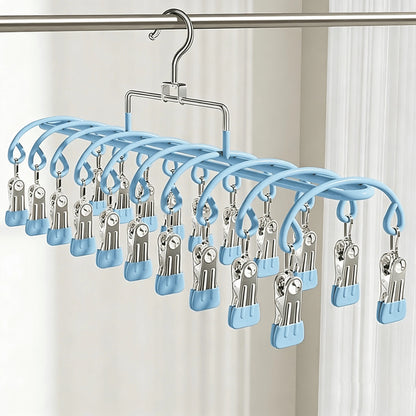 20pcs Baby Clothes Hanger, Infant Bib Socks Drying Rack, Multi-Function Hat Organizer Hooks For Children Room
