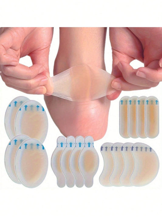 20PCS Heel Pads Anti-Chafing Foot Protector: Suitable For Outdoor, Sports, Travel, Home, Office, School Heel Pads, Shoe Inserts, Pain Relief And Foot Care Adhesive Vacuum-Formed Pads, For Women