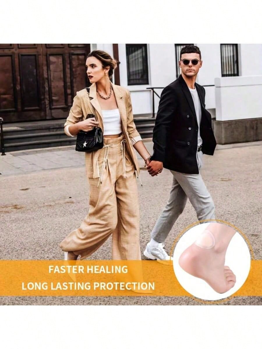 20PCS Heel Pads Anti-Chafing Foot Protector: Suitable For Outdoor, Sports, Travel, Home, Office, School Heel Pads, Shoe Inserts, Pain Relief And Foot Care Adhesive Vacuum-Formed Pads, For Women