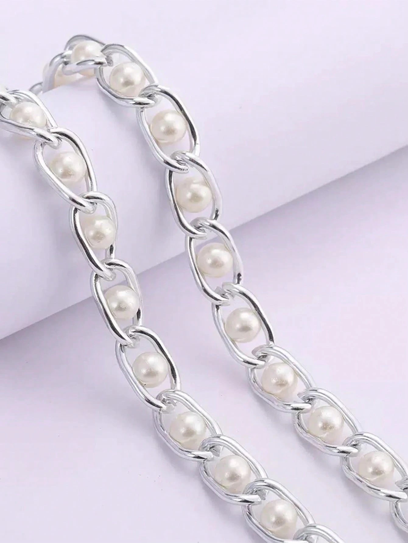 23.62-43.31 Inch Faux Pearl Chain Strap, Replaceable Shoulder Strap For Handbags And Crossbody Bags