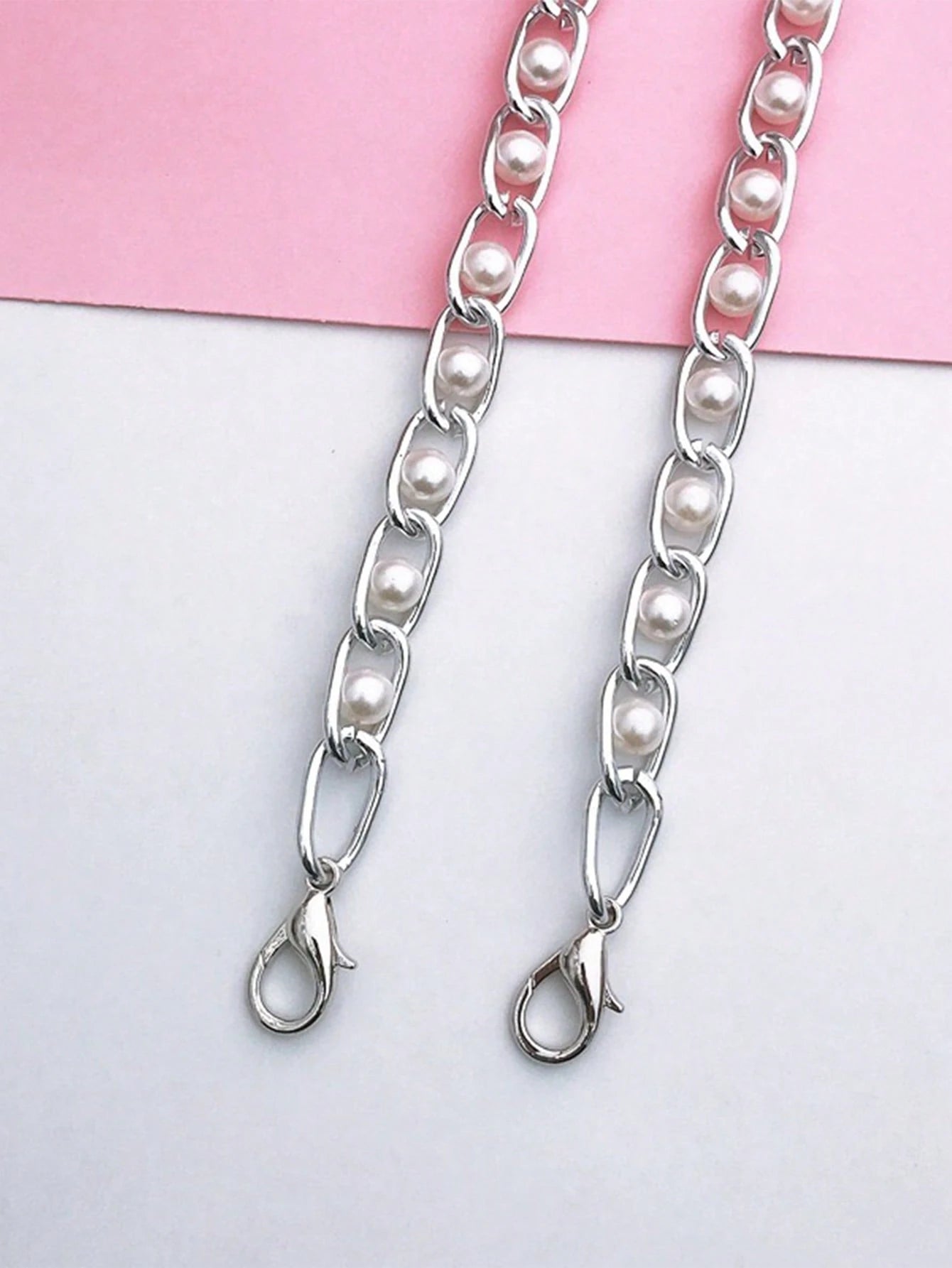 23.62-43.31 Inch Faux Pearl Chain Strap, Replaceable Shoulder Strap For Handbags And Crossbody Bags