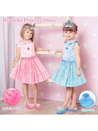 28 PCS Toys For Girls, Princess Dresses For Girls, Unicorns Gifts For Girls, Princess Dress Up Clothes For Little Girls, Skirts, Princess Shoes, Crowns, Jewery, 3+ Year Old Girls Birthday