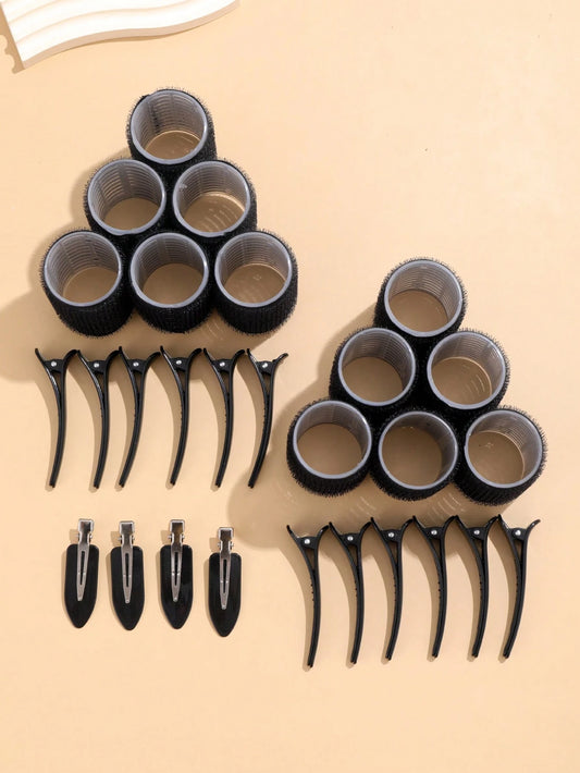 28pcs/Set Large Size Hair Rollers With Clips, Self-Gripping Curler Suitable For Long/Medium/Short Hair And Bangs, DIY Hair Curling Tool