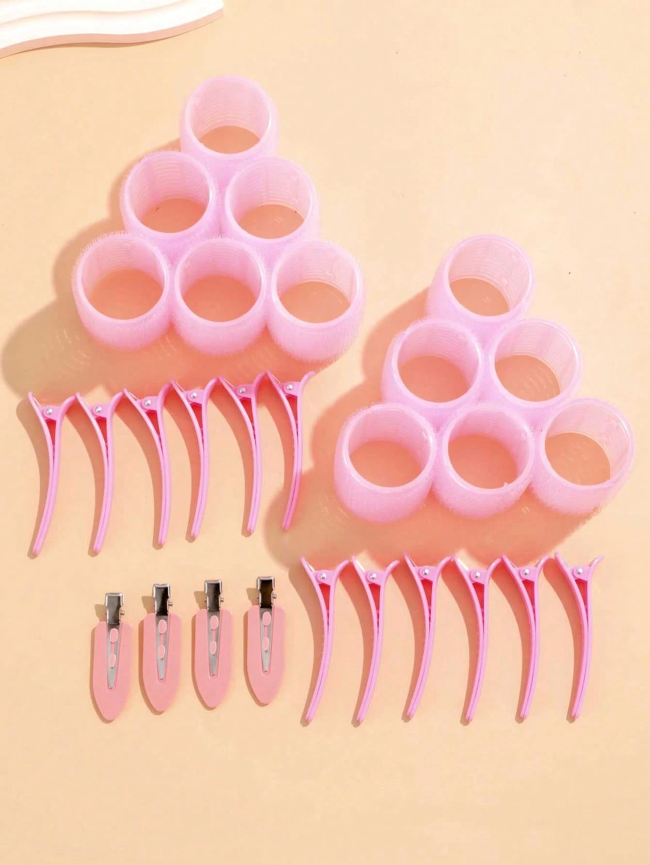 28pcs/Set Large Size Hair Rollers With Clips, Self-Gripping Curler Suitable For Long/Medium/Short Hair And Bangs, DIY Hair Curling Tool