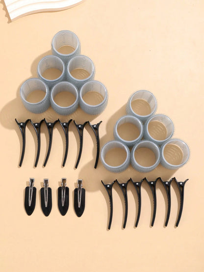 28pcs/Set Large Size Hair Rollers With Clips, Self-Gripping Curler Suitable For Long/Medium/Short Hair And Bangs, DIY Hair Curling Tool