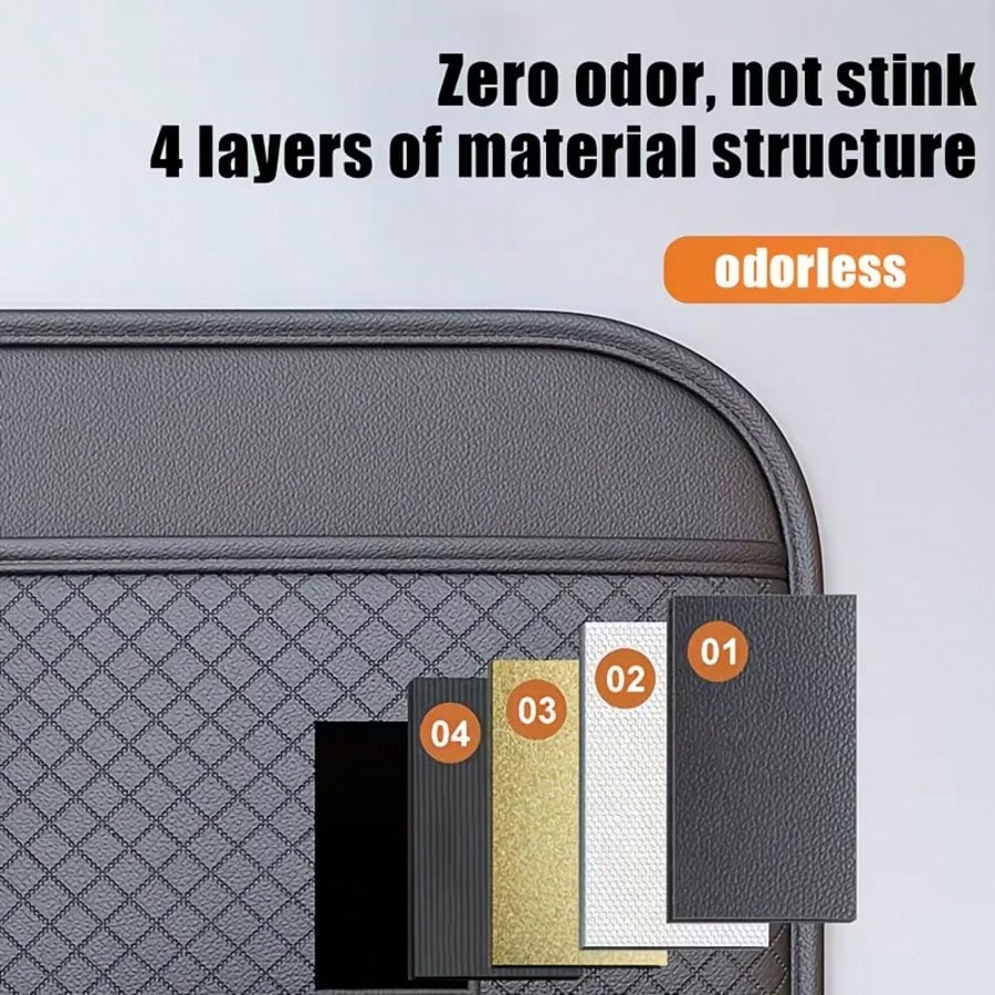 2pc PU Leather Car Back Seat Storage Organizer, Multi-Functional Holder For Tissue, Water Cup, Single/Double Cup Design Available, Securely Store Tablet, Bottles & Car Accessories, Neat Travel Space S