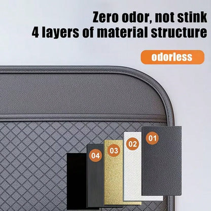 2pc PU Leather Car Back Seat Storage Organizer, Multi-Functional Holder For Tissue, Water Cup, Single/Double Cup Design Available, Securely Store Tablet, Bottles & Car Accessories, Neat Travel Space S