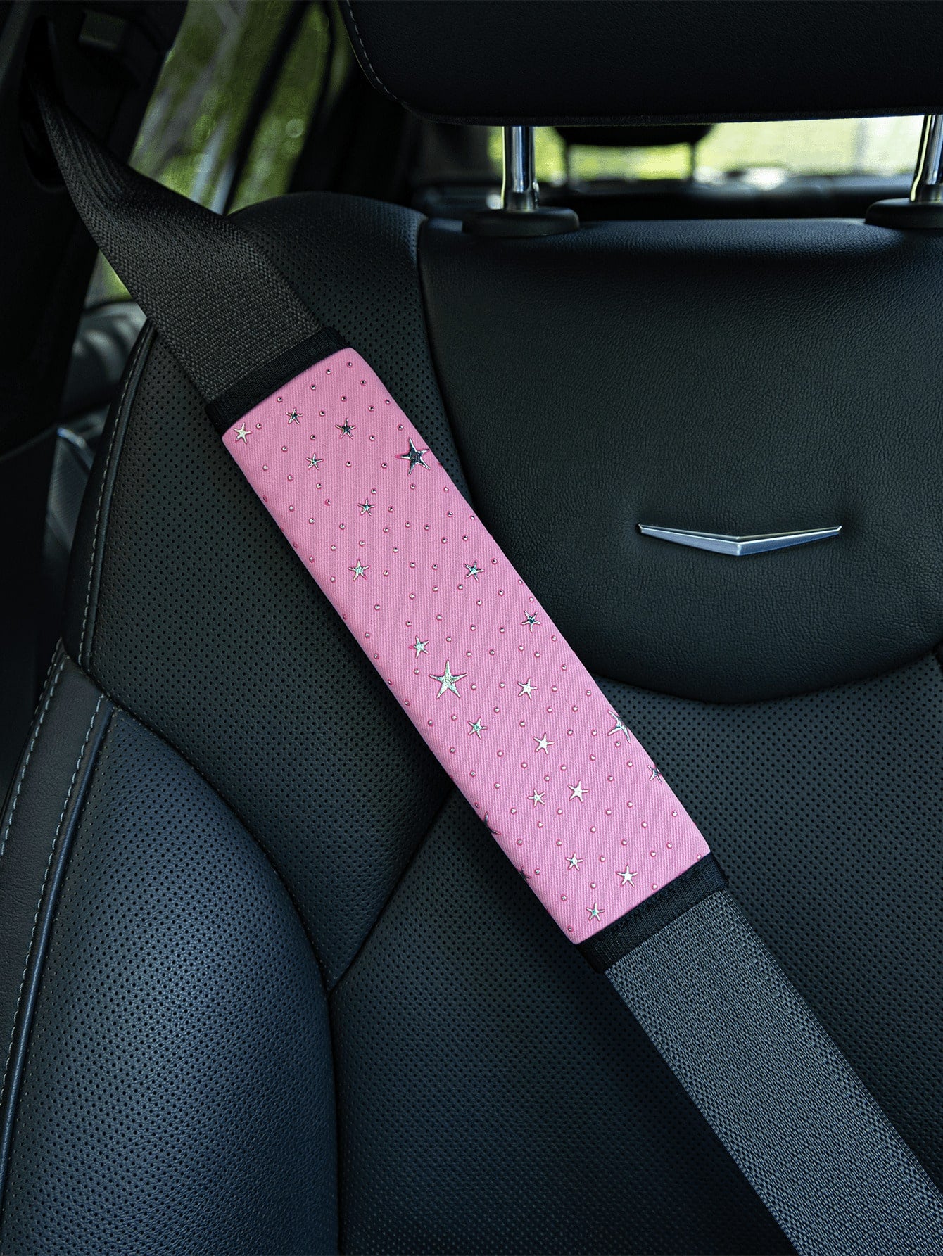 2PCS/1PC Sparkly Bling Star Car Seat Belt Covers, Cute Glitter Car Seatbelt Shoulder Pads For Women Girls, Soft Comfortable Universal Fit Seat Belt Strap Protector, Aesthetic Car Interior Decor Access