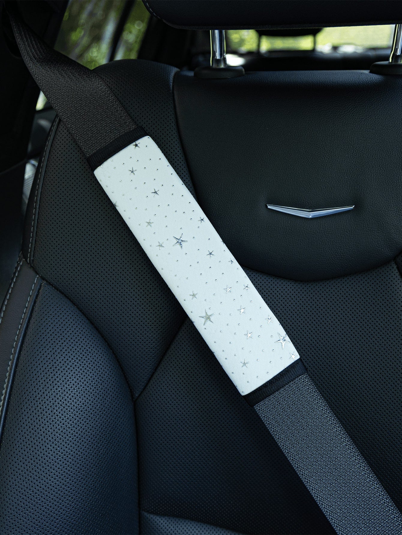 2PCS/1PC Sparkly Bling Star Car Seat Belt Covers, Cute Glitter Car Seatbelt Shoulder Pads For Women Girls, Soft Comfortable Universal Fit Seat Belt Strap Protector, Aesthetic Car Interior Decor Access