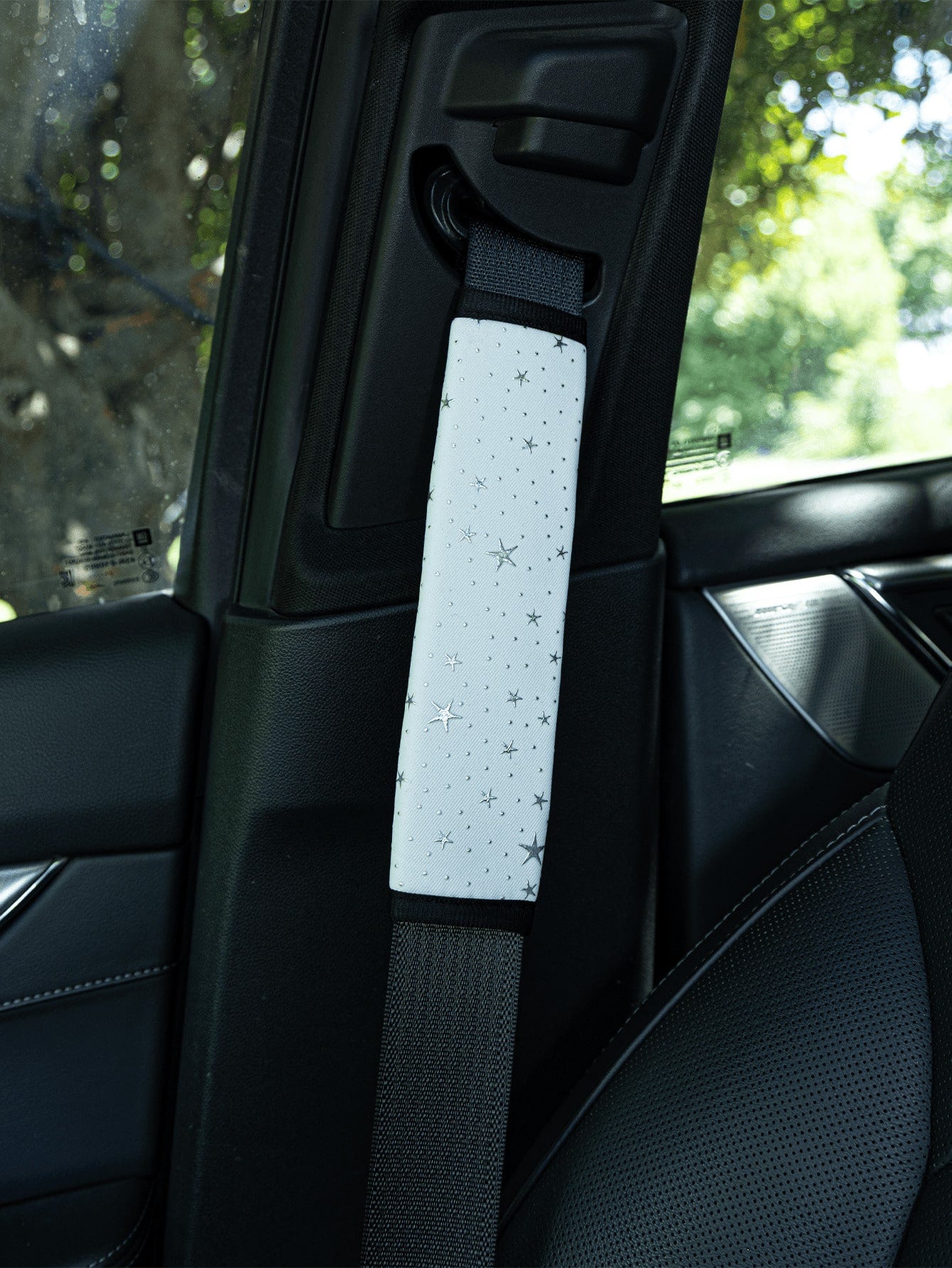 2PCS/1PC Sparkly Bling Star Car Seat Belt Covers, Cute Glitter Car Seatbelt Shoulder Pads For Women Girls, Soft Comfortable Universal Fit Seat Belt Strap Protector, Aesthetic Car Interior Decor Access