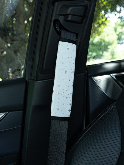 2PCS/1PC Sparkly Bling Star Car Seat Belt Covers, Cute Glitter Car Seatbelt Shoulder Pads For Women Girls, Soft Comfortable Universal Fit Seat Belt Strap Protector, Aesthetic Car Interior Decor Access