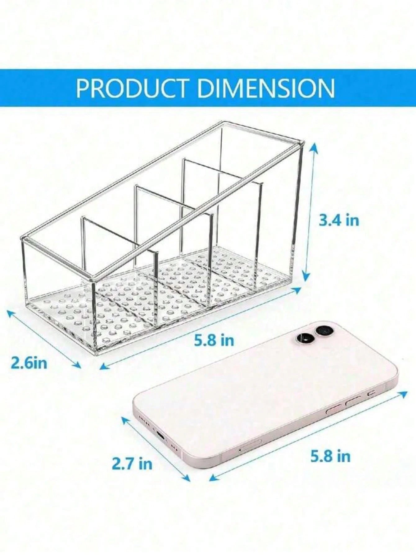 2pcs/1pc Transparent Remote Control Holder- Desktop TV Remote Control Stand With Non-Slip Base, Horizontal And Vertical Multi-Function, Universal Remote Control Storage Box Suitable For Living Room