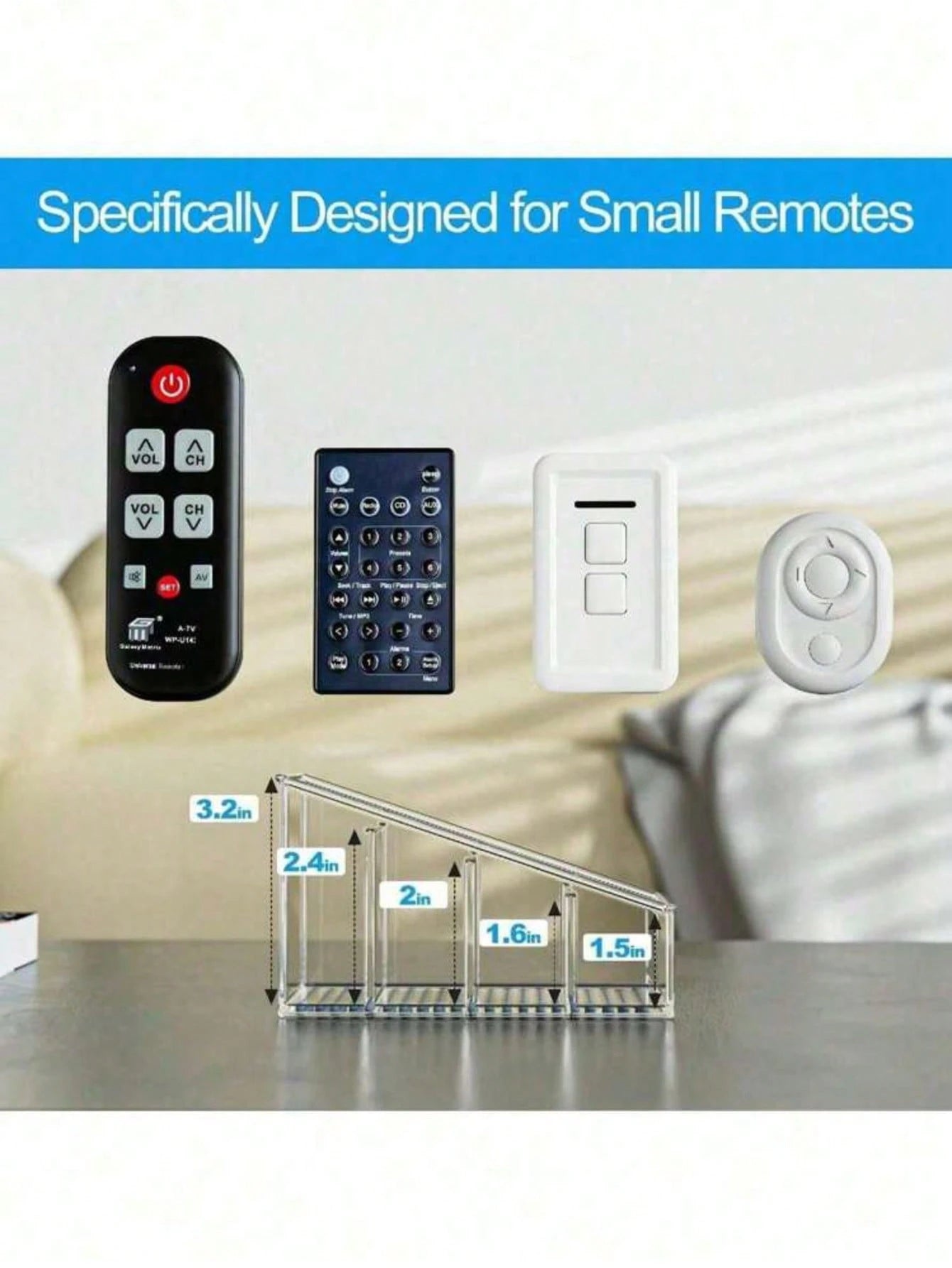 2pcs/1pc Transparent Remote Control Holder- Desktop TV Remote Control Stand With Non-Slip Base, Horizontal And Vertical Multi-Function, Universal Remote Control Storage Box Suitable For Living Room