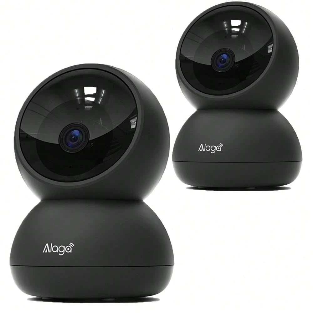 2pcs 3K, 360 ° Panoramic/Indoor/Outdoor Security Camera, Pet/Sports AI Recognition, Night Vision, Speaker, Indoor Camera With Mobile Application, Mobile Application Remote Operation, 5G And 2.4GHz WiF
