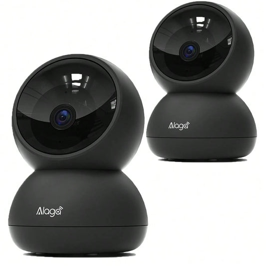 2pcs 3K, 360 ° Panoramic/Indoor/Outdoor Security Camera, Pet/Sports AI Recognition, Night Vision, Speaker, Indoor Camera With Mobile Application, Mobile Application Remote Operation, 5G And 2.4GHz WiF