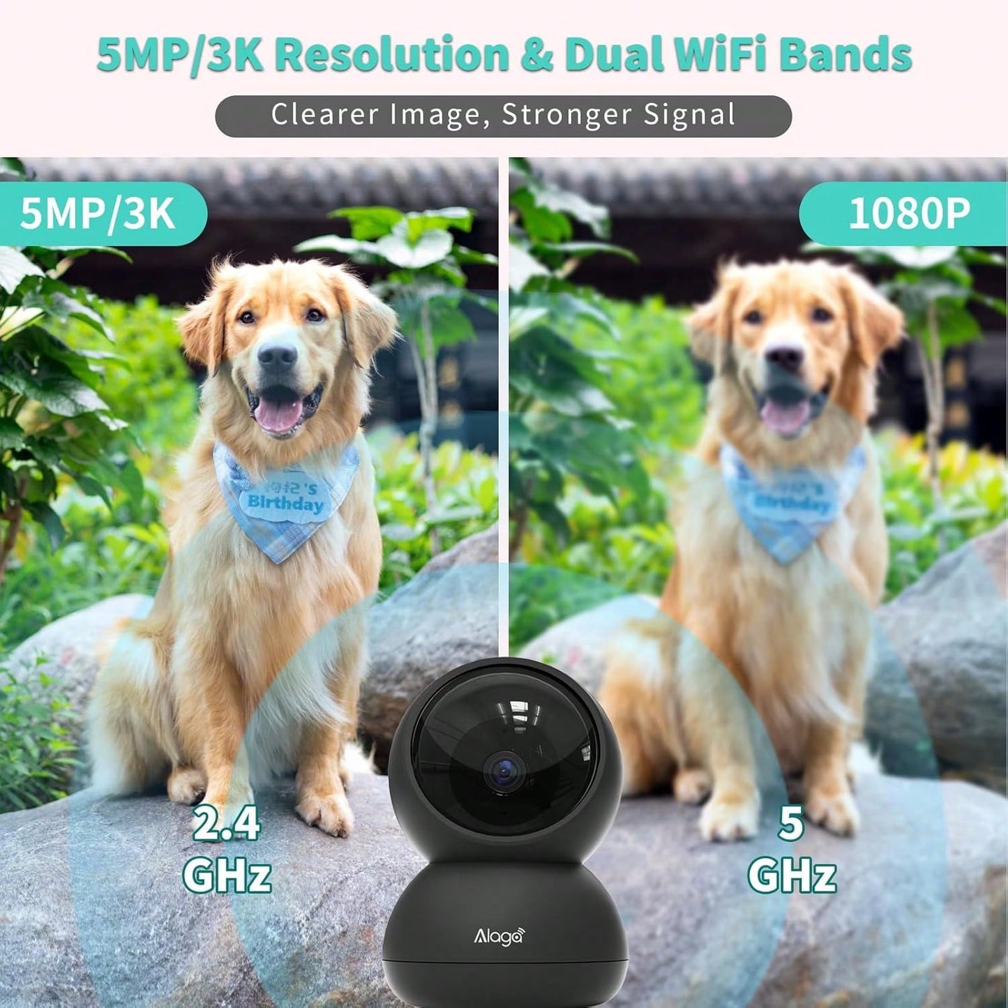 2pcs 3K, 360 ° Panoramic/Indoor/Outdoor Security Camera, Pet/Sports AI Recognition, Night Vision, Speaker, Indoor Camera With Mobile Application, Mobile Application Remote Operation, 5G And 2.4GHz WiF