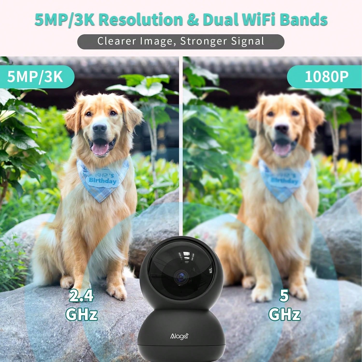 2pcs 3K, 360 ° Panoramic/Indoor/Outdoor Security Camera, Pet/Sports AI Recognition, Night Vision, Speaker, Indoor Camera With Mobile Application, Mobile Application Remote Operation, 5G And 2.4GHz WiF