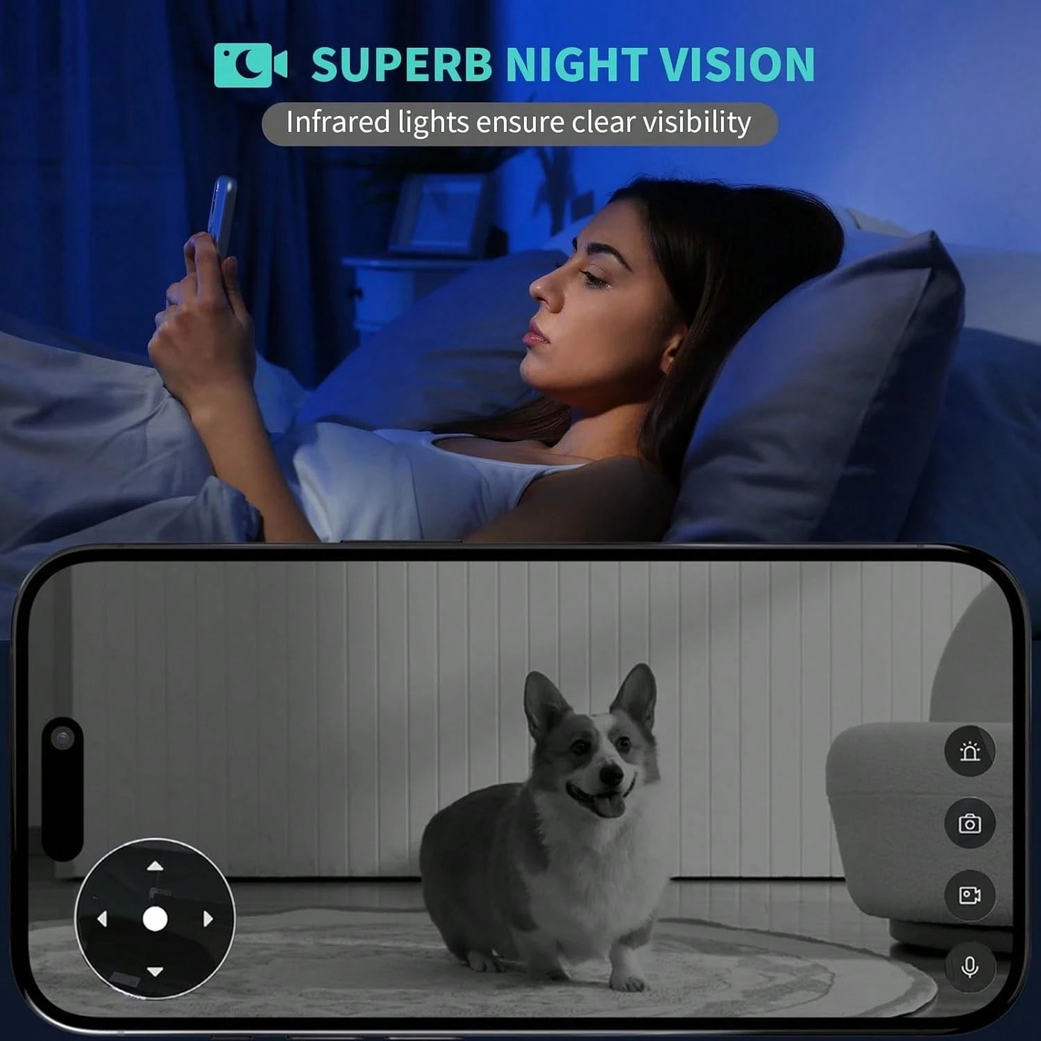 2pcs 3K, 360 ° Panoramic/Indoor/Outdoor Security Camera, Pet/Sports AI Recognition, Night Vision, Speaker, Indoor Camera With Mobile Application, Mobile Application Remote Operation, 5G And 2.4GHz WiF