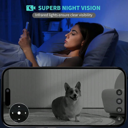 2pcs 3K, 360 ° Panoramic/Indoor/Outdoor Security Camera, Pet/Sports AI Recognition, Night Vision, Speaker, Indoor Camera With Mobile Application, Mobile Application Remote Operation, 5G And 2.4GHz WiF