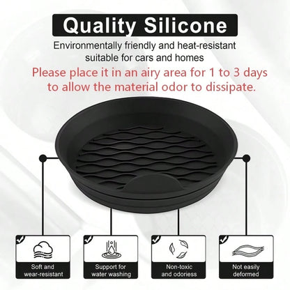2pcs/4pcs Car Silicone Cup Holders, Non-Slip Coasters, Raised Edges To Prevent Spills, Universal Round Non-Slip Mats