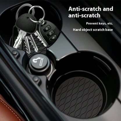 2pcs/4pcs Car Silicone Cup Holders, Non-Slip Coasters, Raised Edges To Prevent Spills, Universal Round Non-Slip Mats