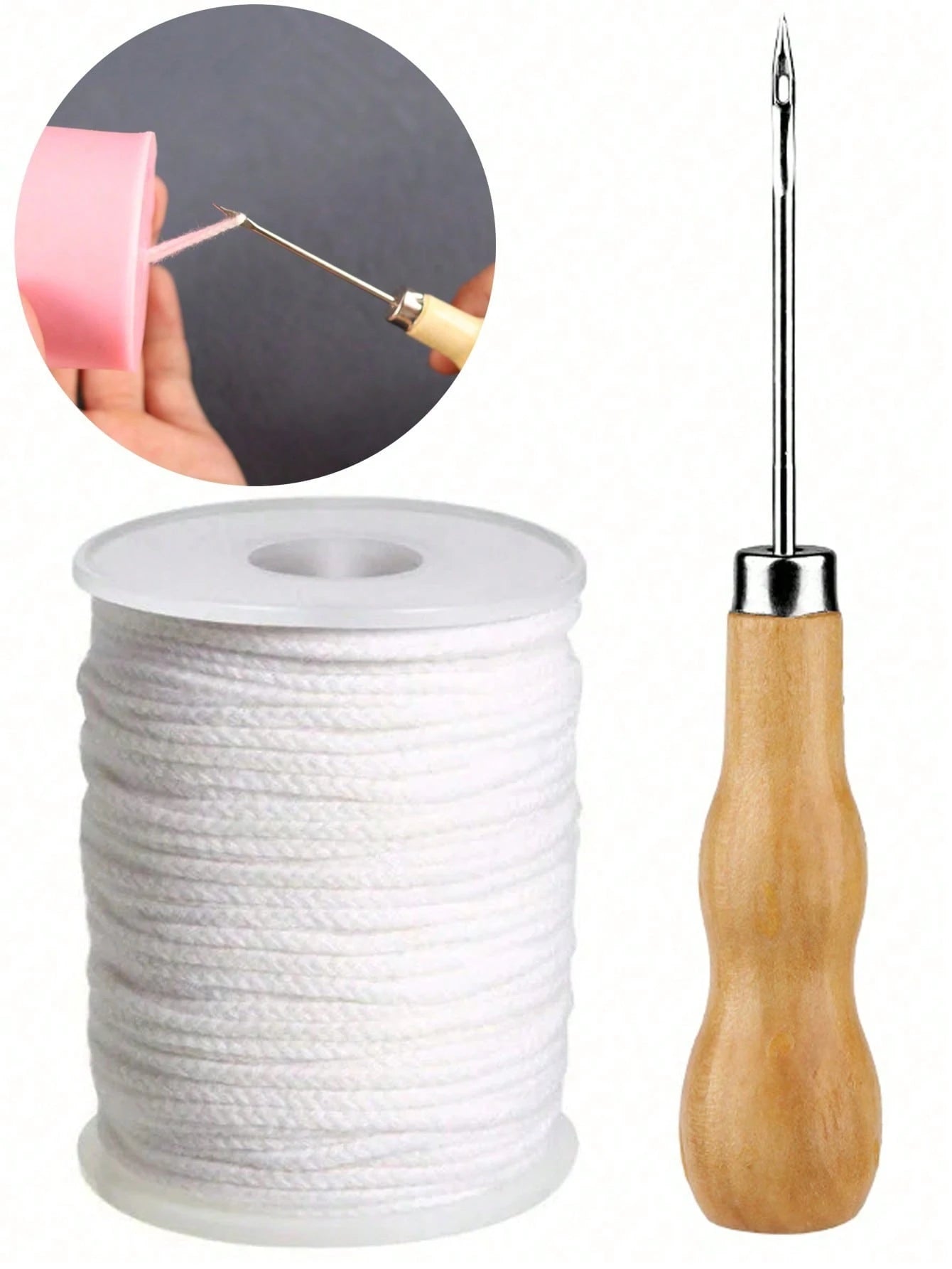 2pcs 61m Candle Wicks Candle Mold Piercer For DIY Candle Silicone Mould Making Tools
