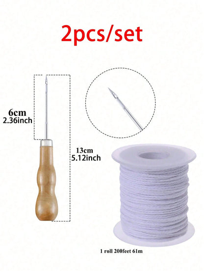 2pcs 61m Candle Wicks Candle Mold Piercer For DIY Candle Silicone Mould Making Tools