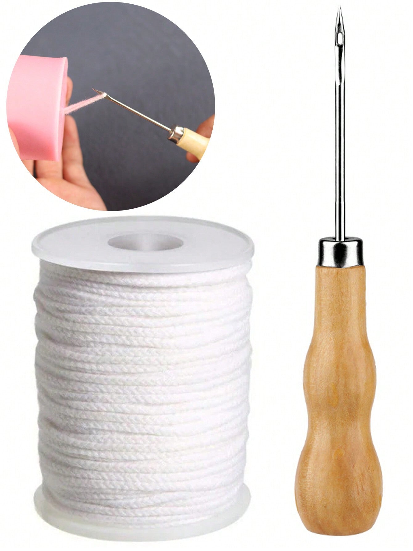 2pcs 61m Candle Wicks Candle Mold Piercer For DIY Candle Silicone Mould Making Tools