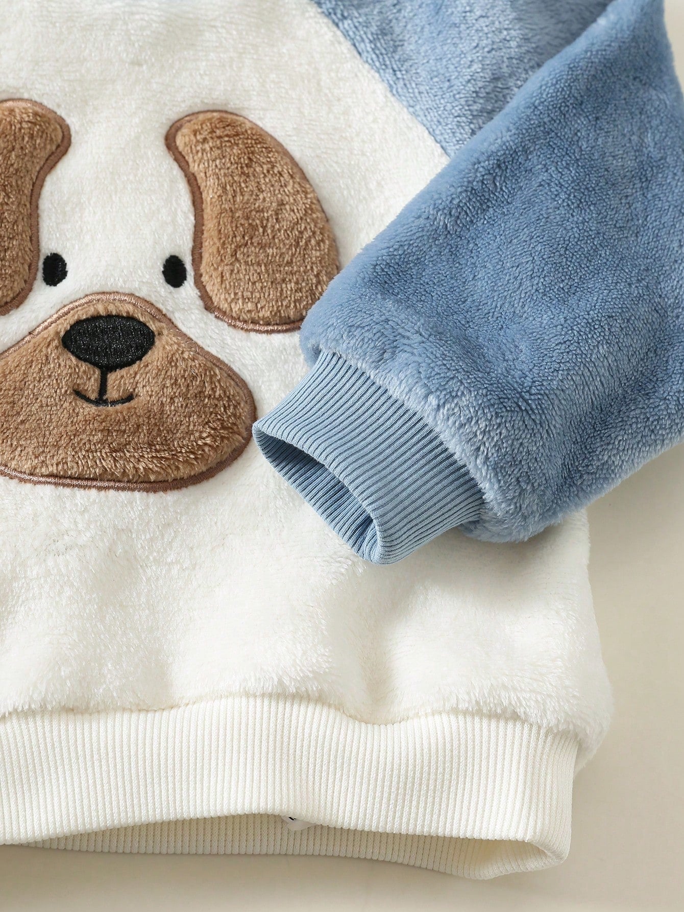 2pcs Baby Boy Baby Boy Cartoon Animal Pattern Thermal Lined Thick Winter Sweatshirt And Sweatpants Set, Fall Clothes Primary School