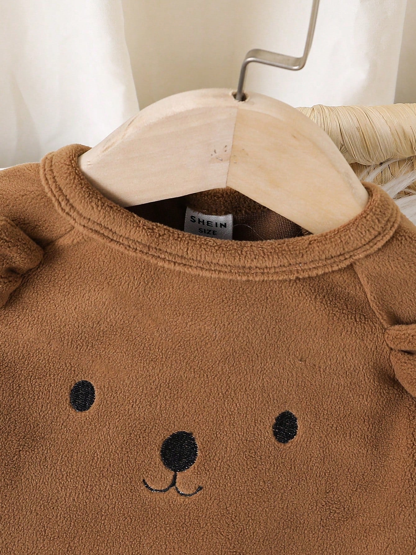 2pcs Baby Boy Cute Bear Plush Long Sleeve Bodysuit With Long Pants Warm Sleepwear Outfit Set