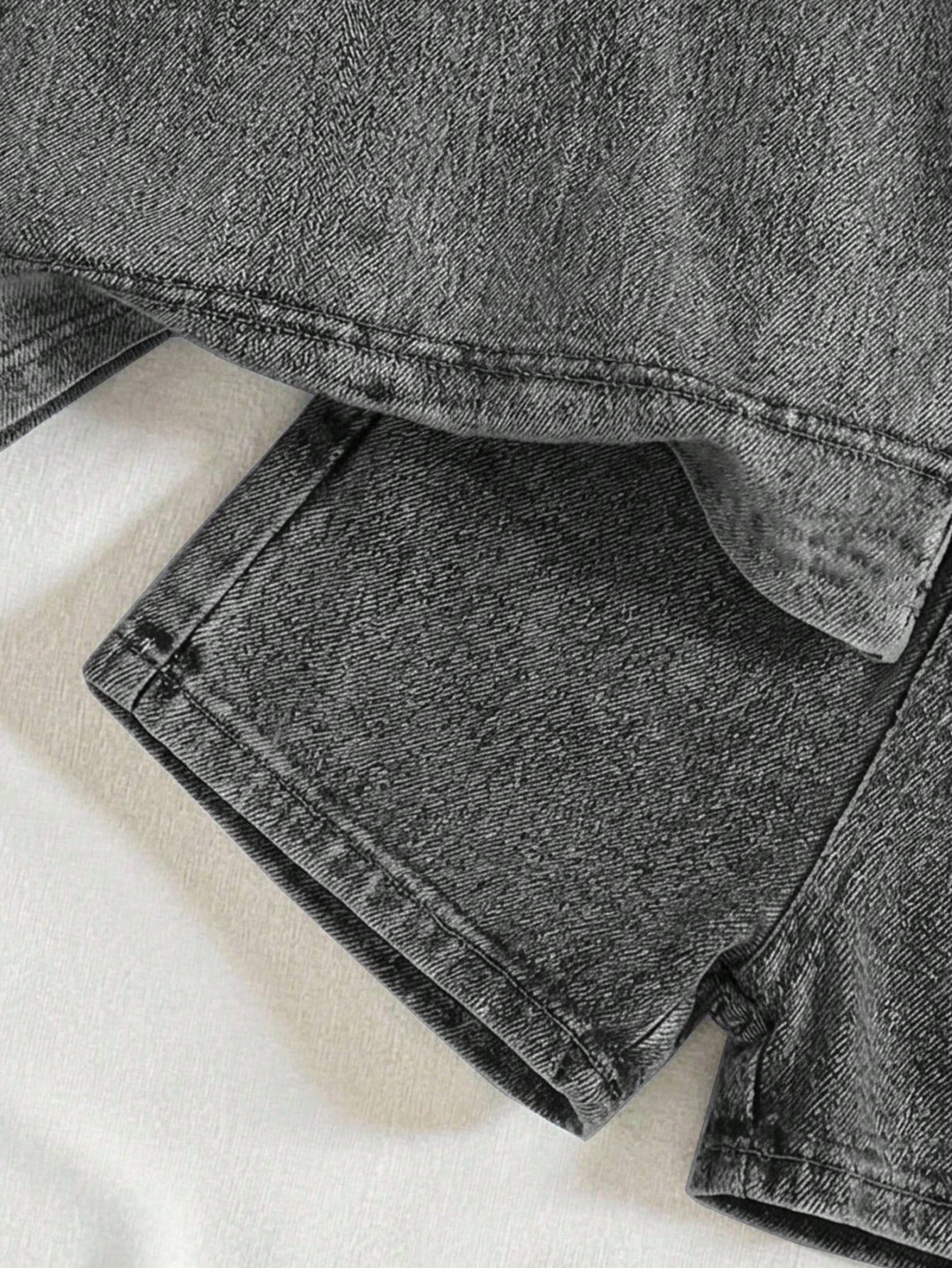 2pcs Baby Boy Knit Denim Loose Top And Shorts Set, Blue