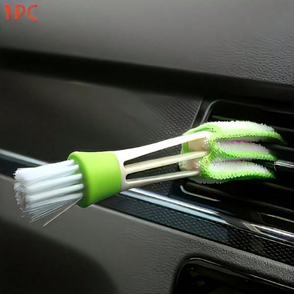 2pcs Car Air Vent Cleaning Brush- Soft Plush Interior Dusting Brush, Car Interior Cleaning Tool, Car Accessories